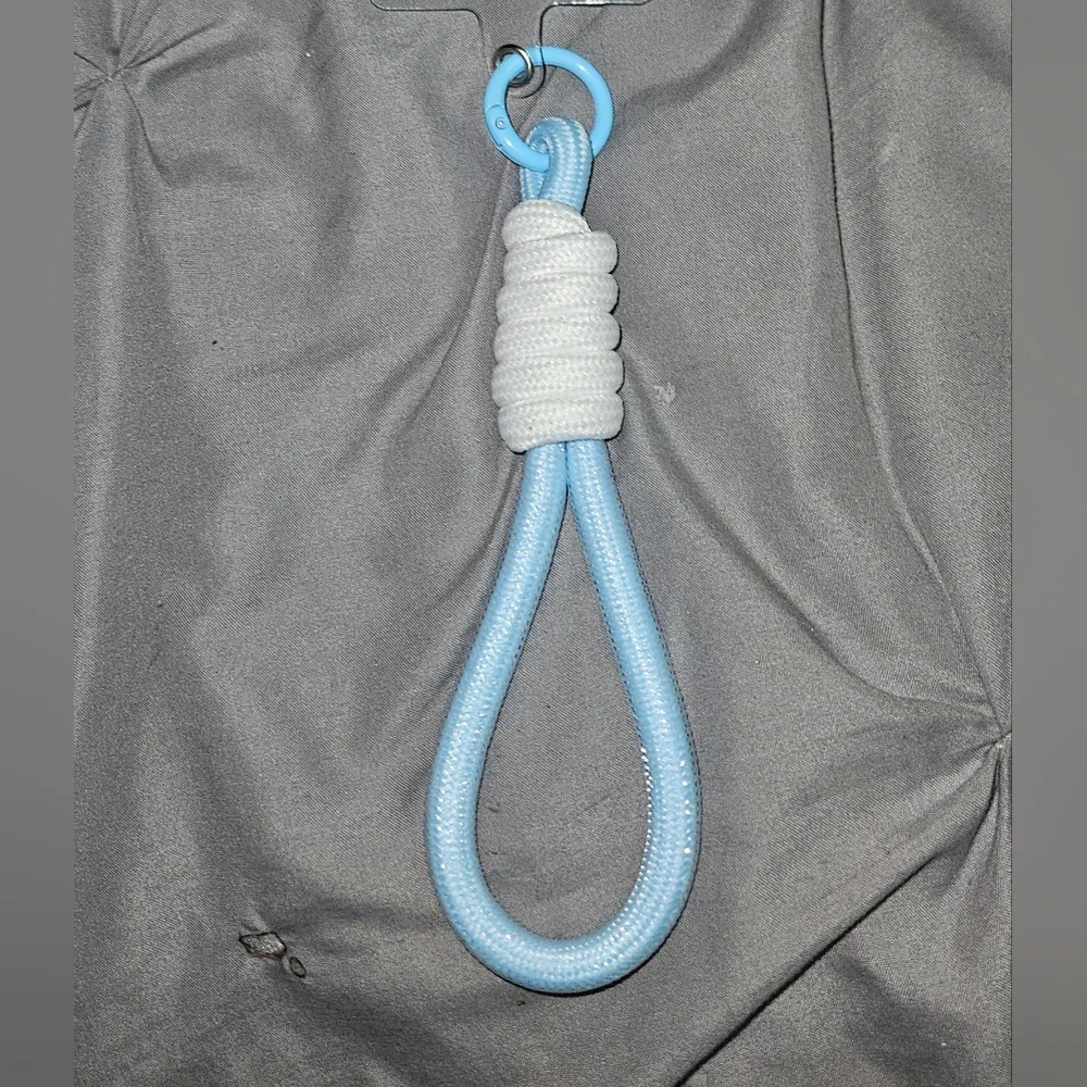Blue and White Rope Phone Wrist Strap BNIB